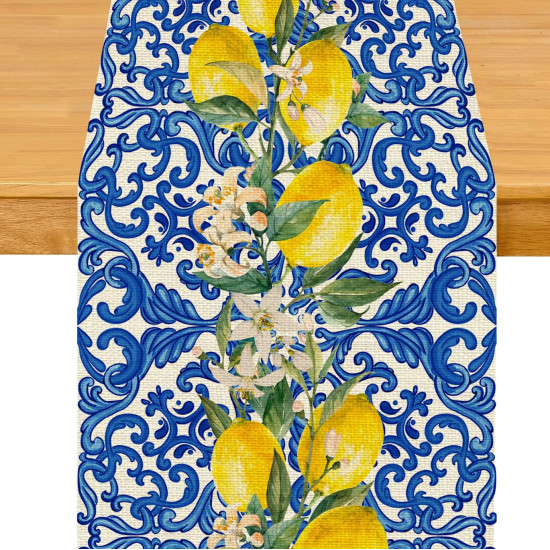Lemon Pattern Table Runner